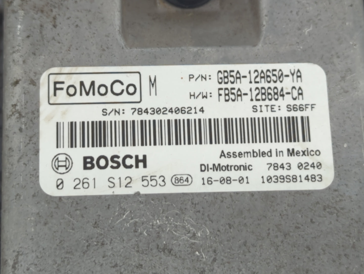 2016-2019 Ford Explorer PCM Engine Control Computer ECU ECM PCU OEM P/N:FB5A-12B684-CA GB5A-12A650-YA Fits OEM Used Auto Par