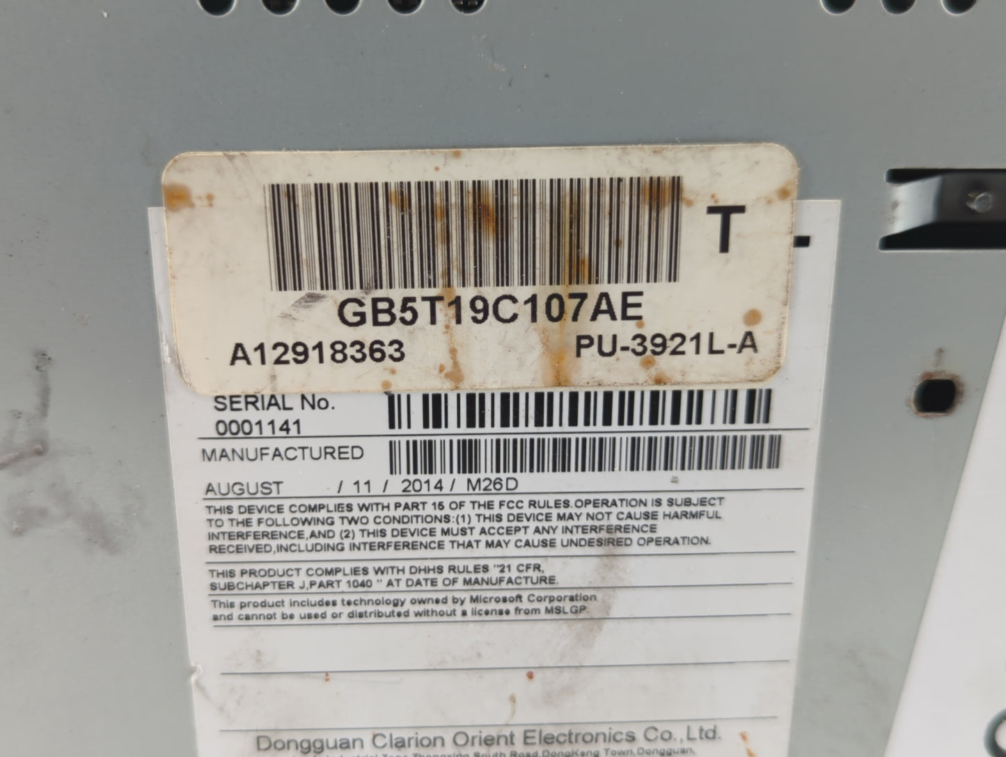 2016-2017 Ford Explorer Am Fm Cd Player Radio Receiver - Oemusedautoparts1.com