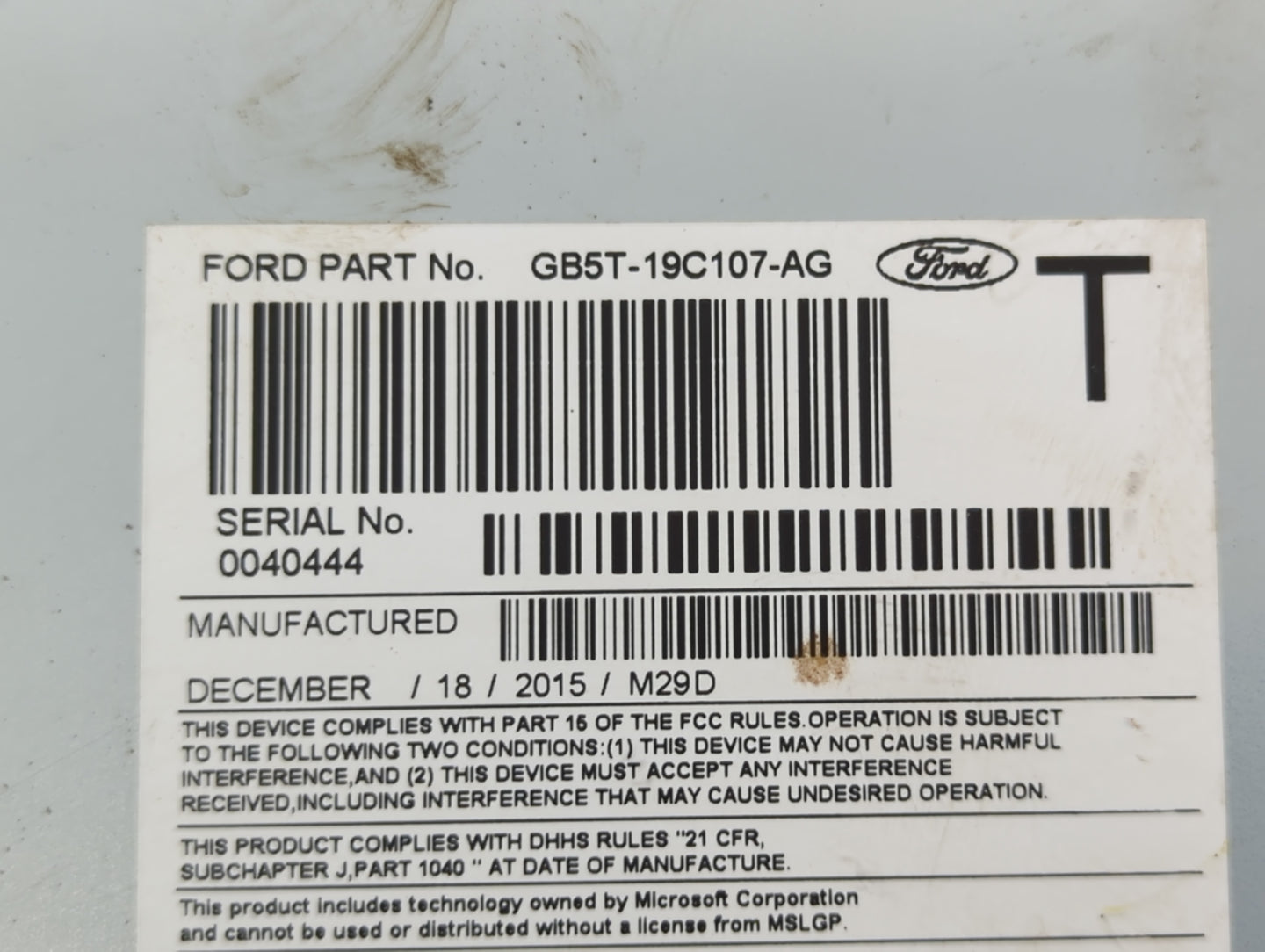 2016-2017 Ford Explorer Am Fm Cd Player Radio Receiver - Oemusedautoparts1.com