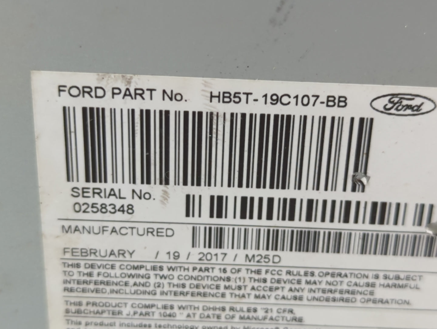 2017 Ford Explorer Am Fm Cd Player Radio Receiver - Oemusedautoparts1.com