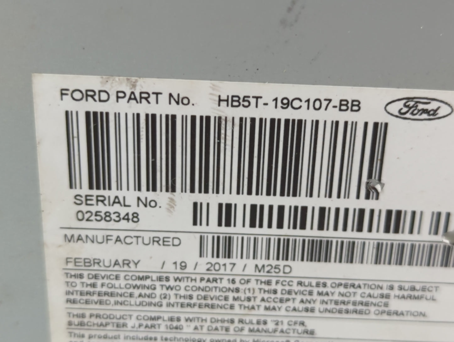 2017 Ford Explorer Am Fm Cd Player Radio Receiver - Oemusedautoparts1.com