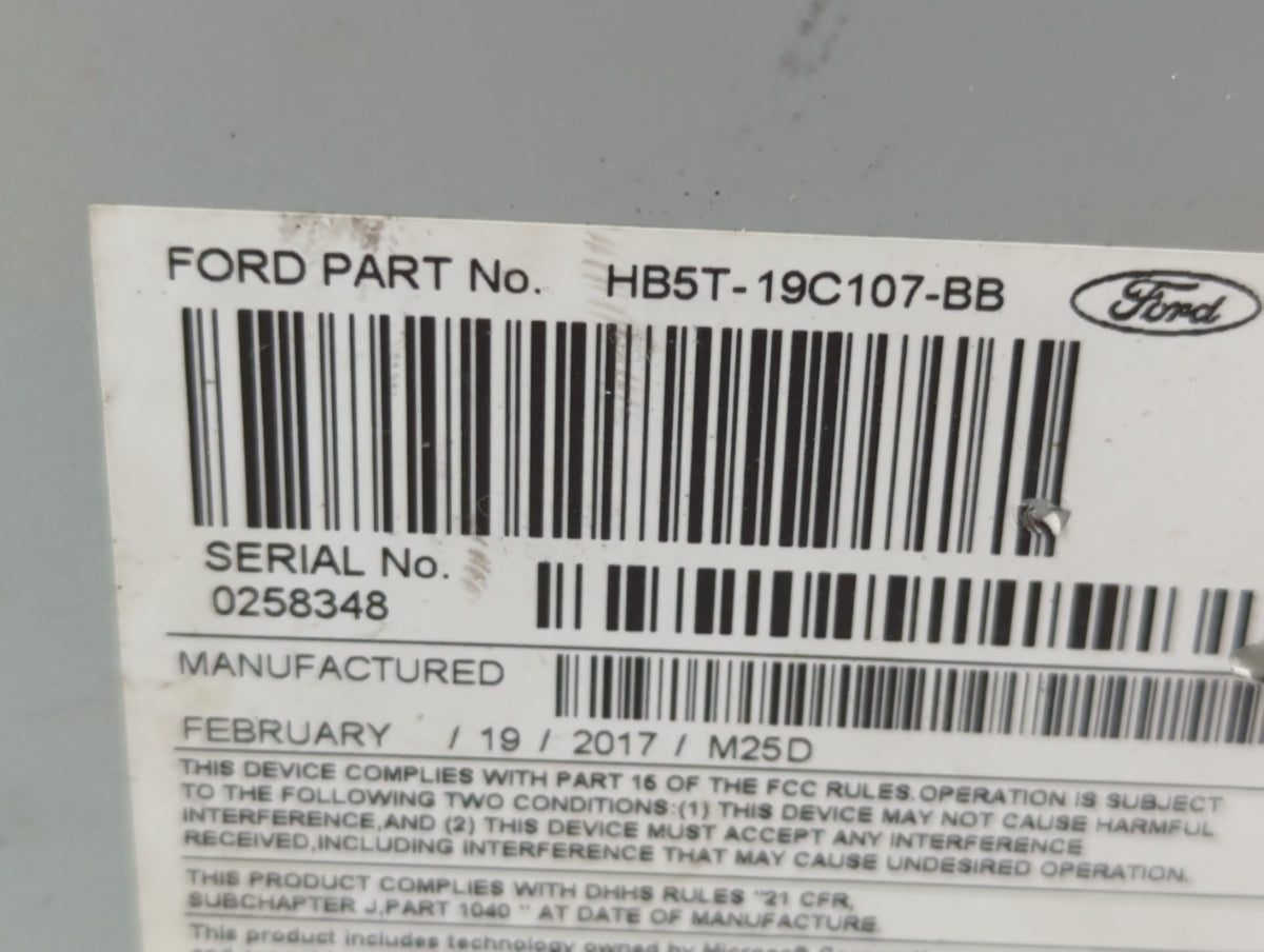 2017 Ford Explorer Am Fm Cd Player Radio Receiver 642151 - Oemusedautoparts1.com