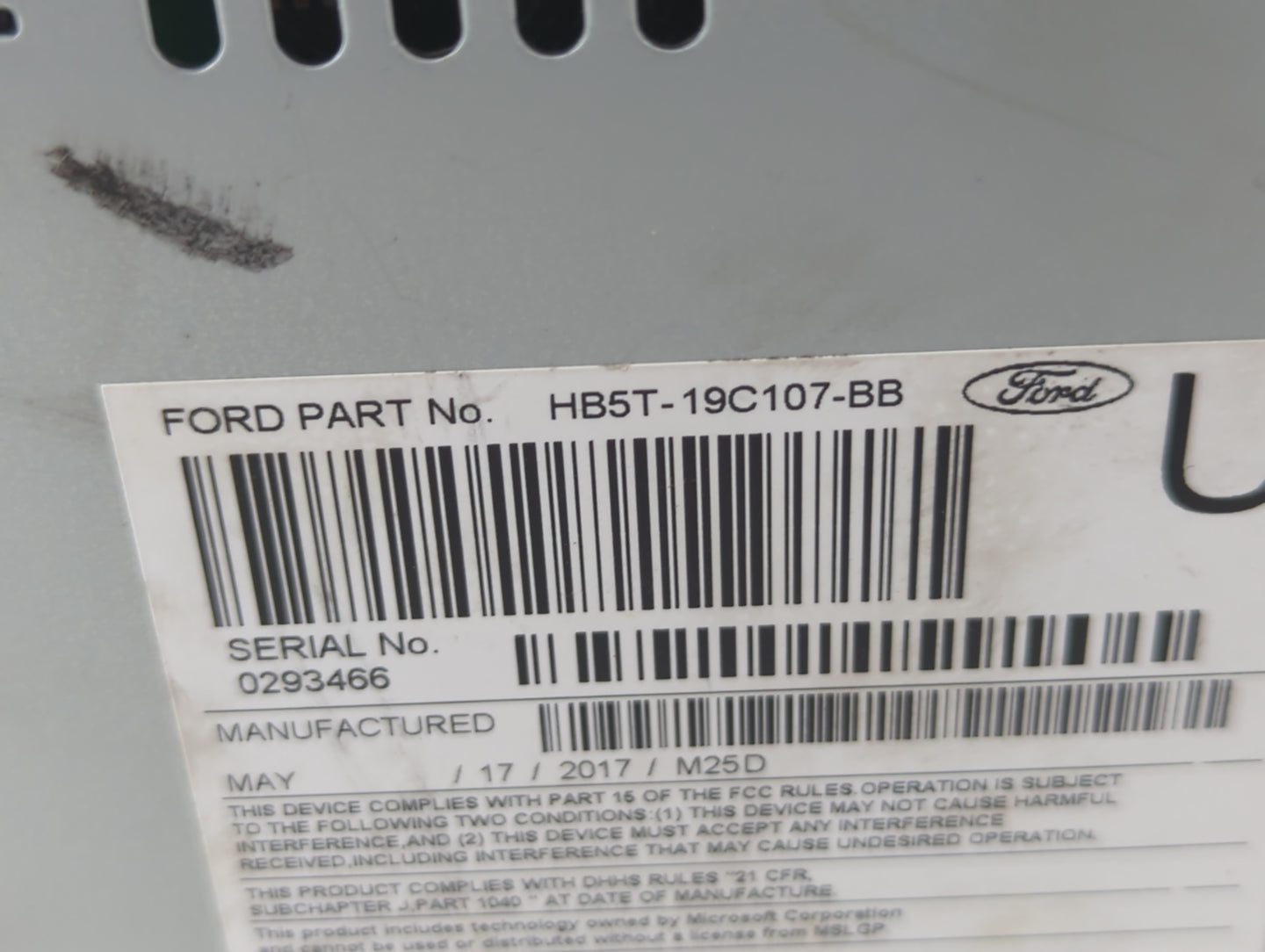 2016-2017 Ford Explorer Am Fm Cd Player Radio Receiver - Oemusedautoparts1.com