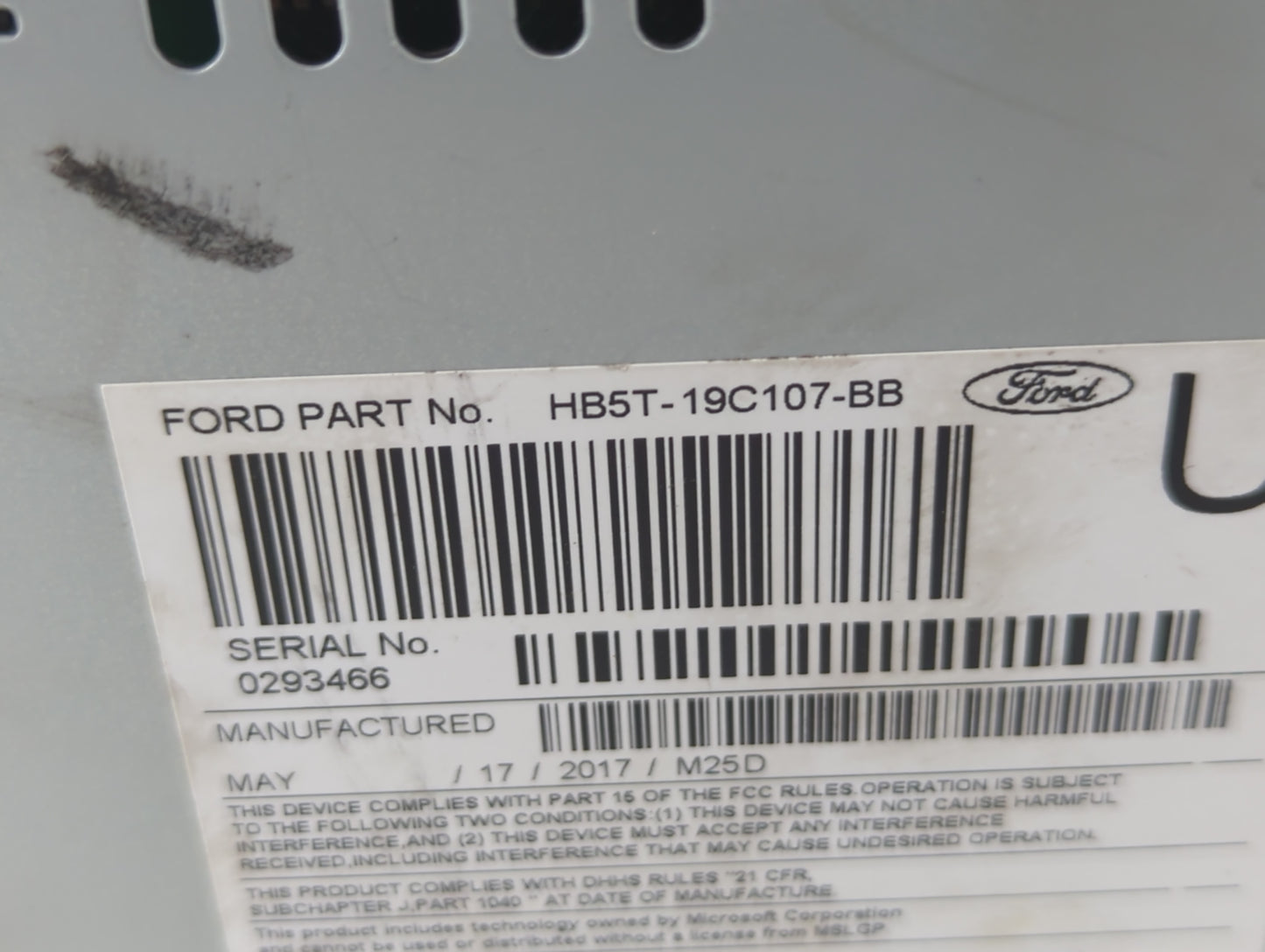 2016-2017 Ford Explorer Am Fm Cd Player Radio Receiver - Oemusedautoparts1.com