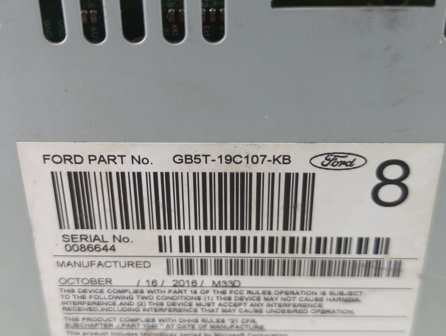 2016-2017 Ford Explorer Am Fm Cd Player Radio Receiver - Oemusedautoparts1.com