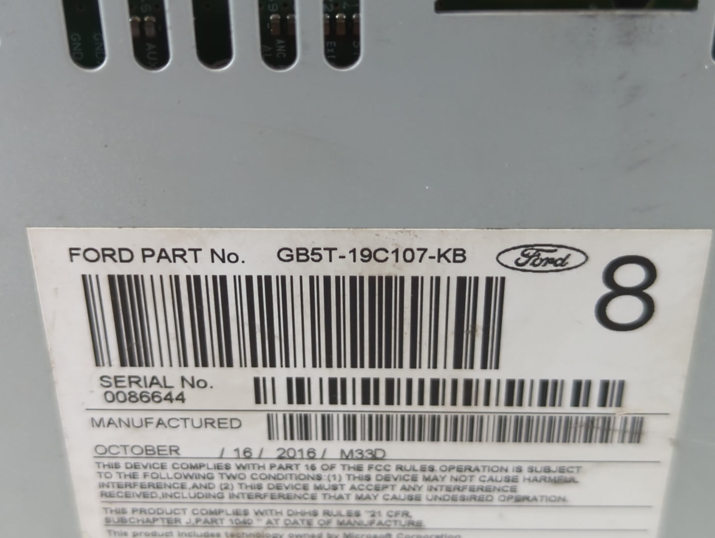 2016-2017 Ford Explorer Am Fm Cd Player Radio Receiver - Oemusedautoparts1.com