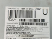 2017 Ford Explorer Radio AM FM Cd Player Receiver Replacement P/N:HB5T-19C107-BA Fits OEM Used Auto Parts - Oemusedautoparts
