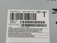 2016-2017 Ford Explorer Radio AM FM Cd Player Receiver Replacement P/N:GB5T-19C107-AG Fits Fits 2016 2017 OEM Used Auto Part