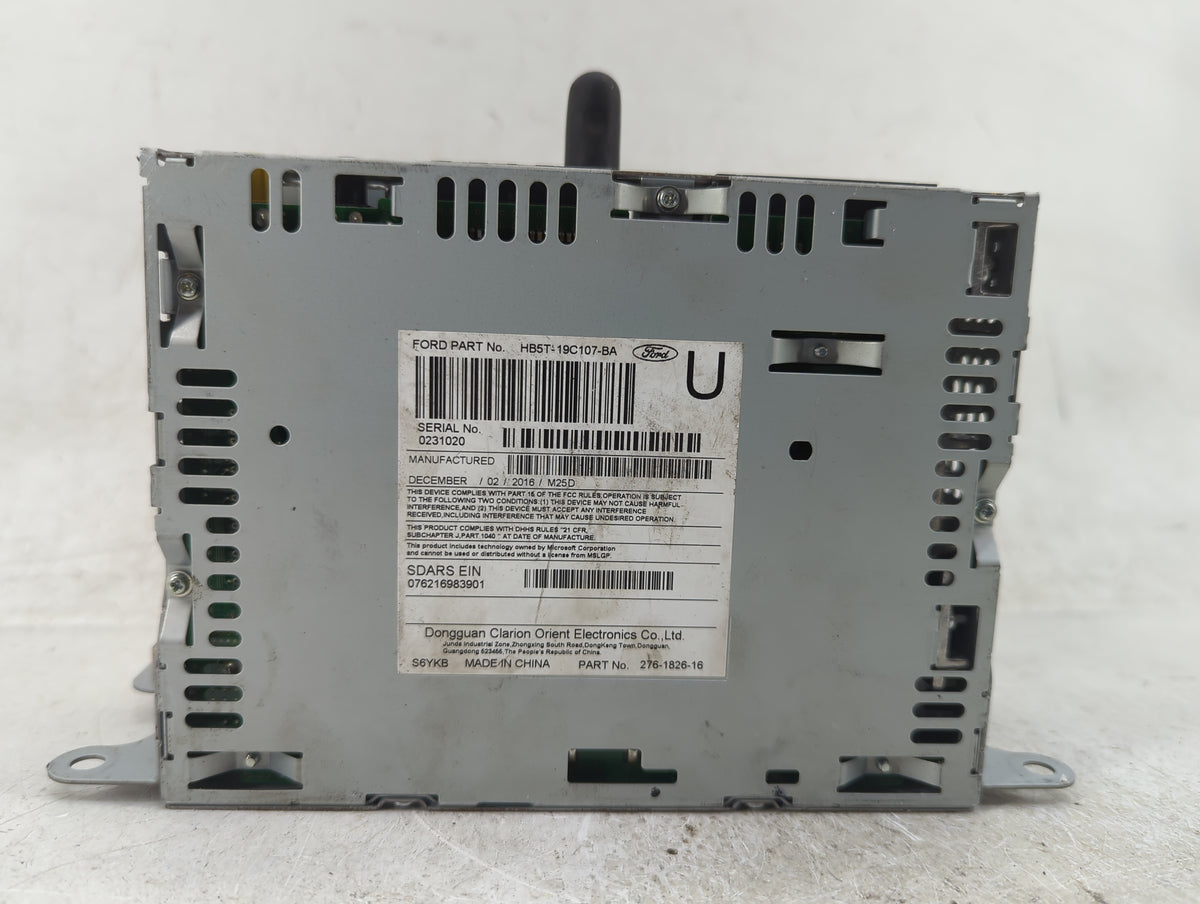 2016-2017 Ford Explorer Radio AM FM Cd Player Receiver Replacement P/N:HB5T-19C107-BA Fits Fits 2016 2017 OEM Used Auto Part