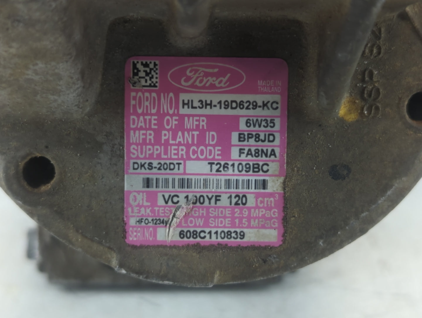 2017-2017 Ford F-150 Air Conditioning A/c Ac Compressor Oem - Oemusedautoparts1.com