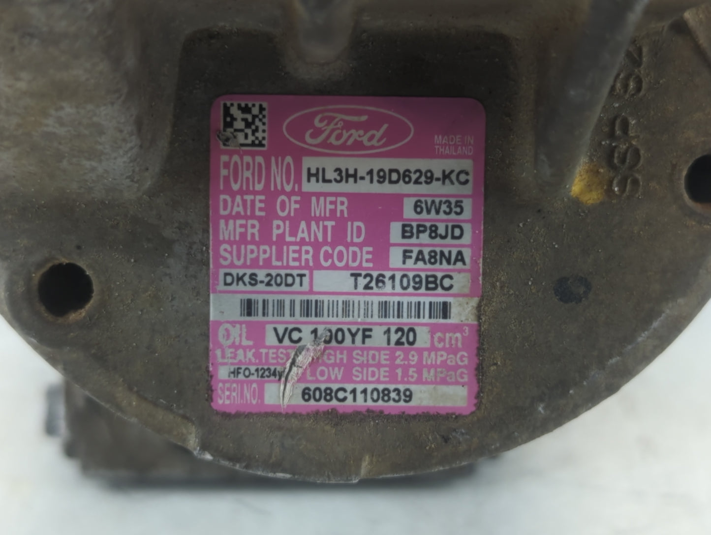 2017-2017 Ford F-150 Air Conditioning A/c Ac Compressor Oem - Oemusedautoparts1.com