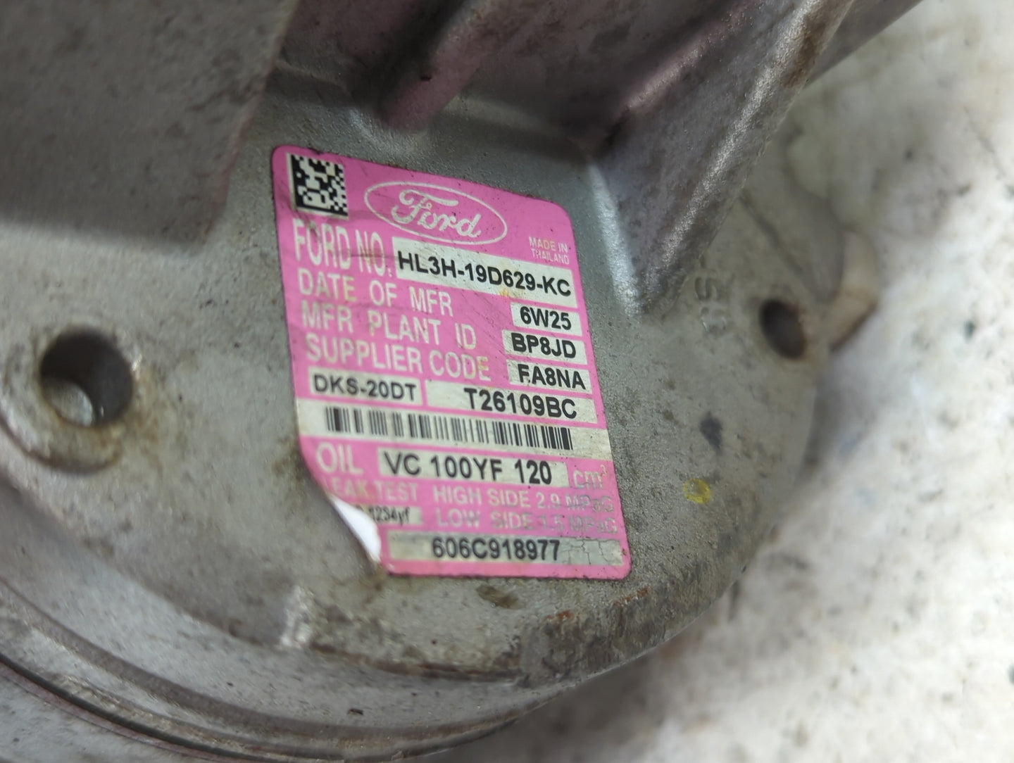 2017-2017 Ford F-150 Air Conditioning A/c Ac Compressor Oem - Oemusedautoparts1.com