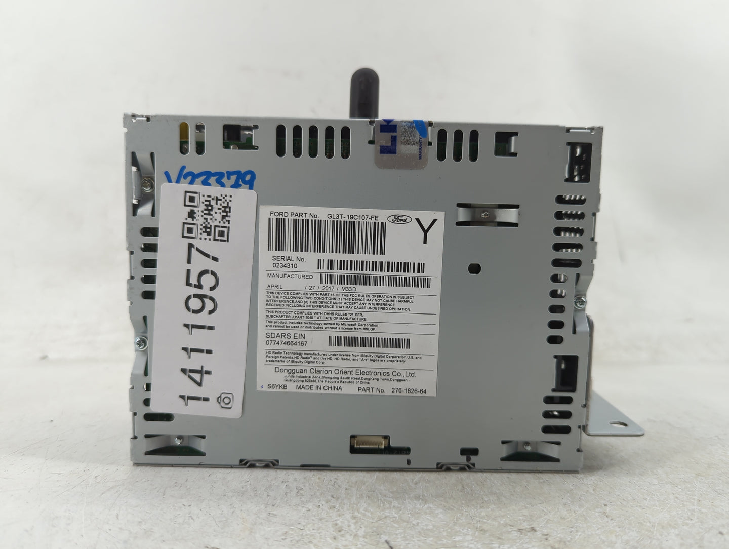2016-2018 Ford F-150 Radio AM FM Cd Player Receiver Replacement P/N:GL3T-19C107-FE Fits Fits 2016 2017 2018 OEM Used Auto Pa