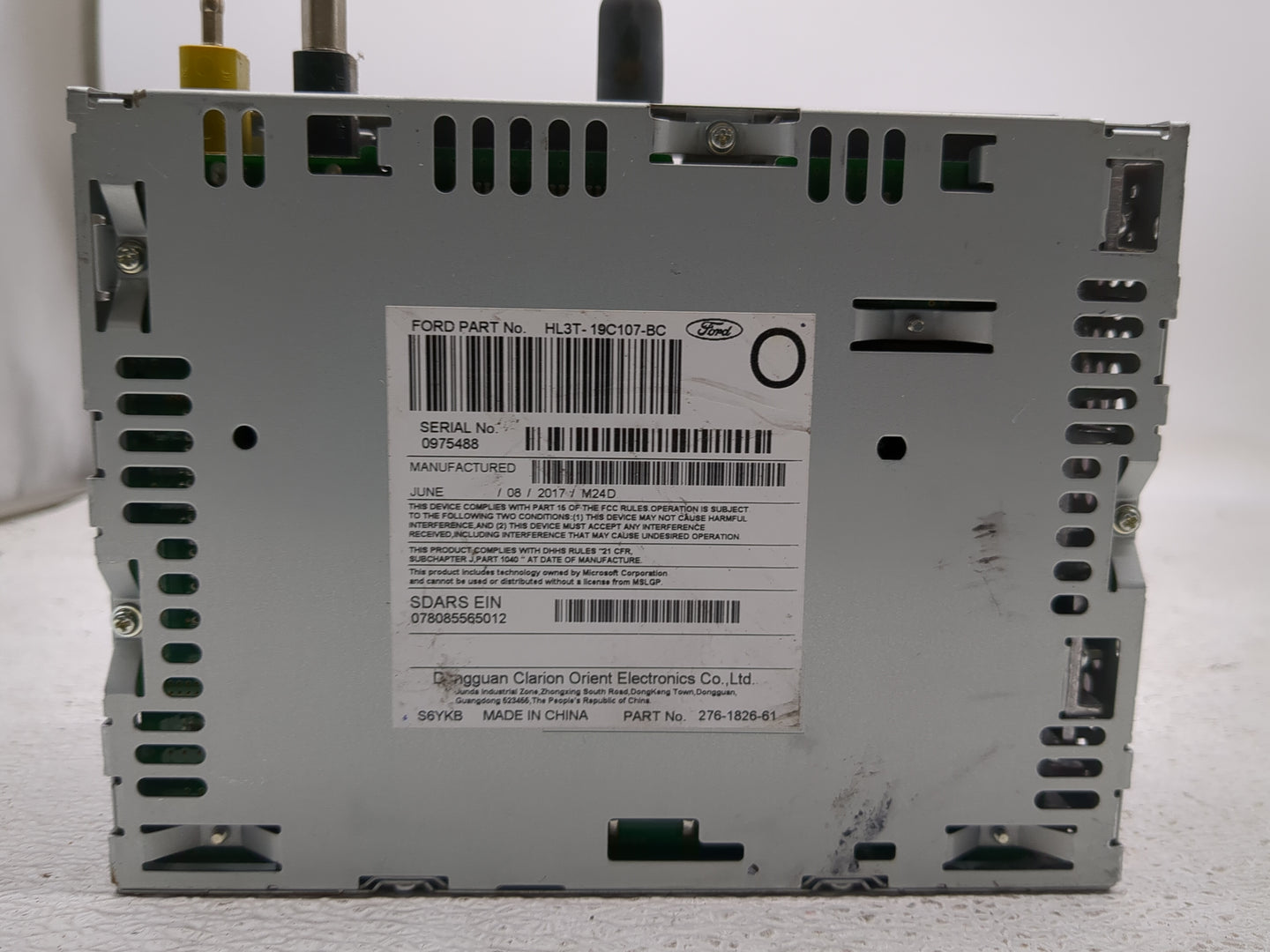 2017-2018 Ford F-150 Radio AM FM Cd Player Receiver Replacement P/N:HL3T-19C107-BC Fits Fits 2017 2018 OEM Used Auto Parts -