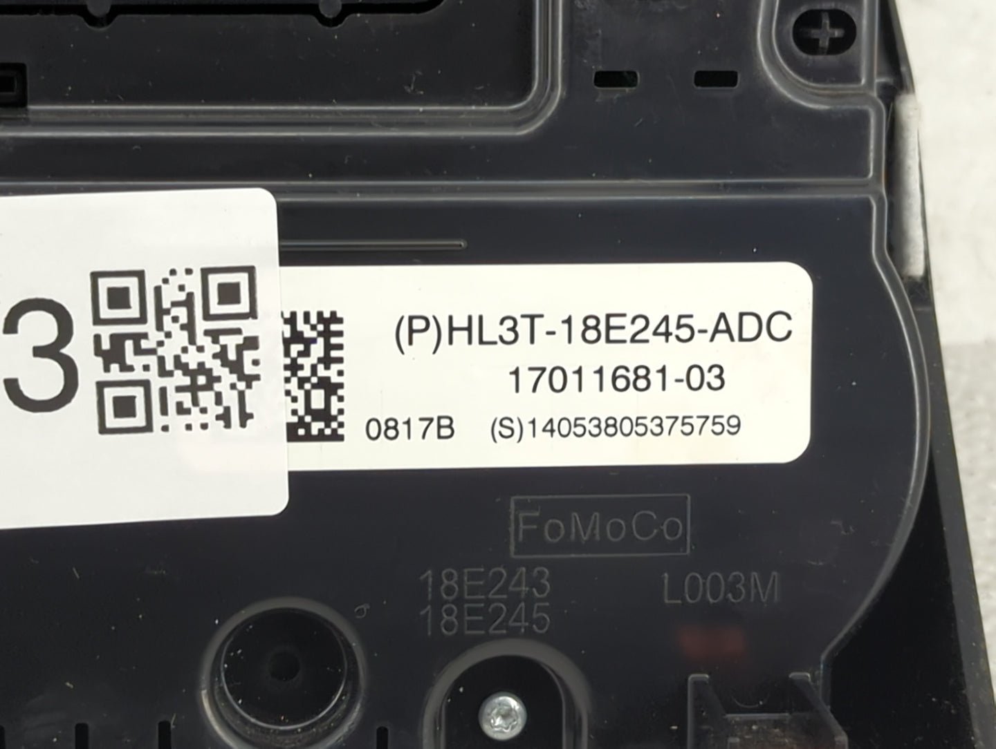 2017-2017 Ford F-150 Radio Control Panel Black - Oemusedautoparts1.com