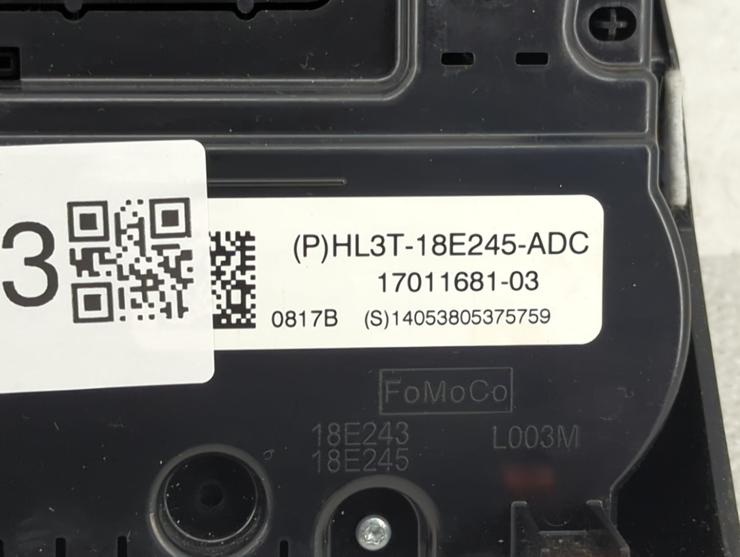 2017-2017 Ford F-150 Radio Control Panel Black - Oemusedautoparts1.com