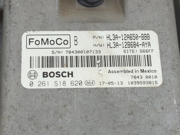 2017-2018 Ford F-150 PCM Engine Control Computer ECU ECM PCU OEM P/N:HL3A-12A650-BBB HL3A-12B684-AYA Fits Fits 2017 2018 OEM Used Auto Parts