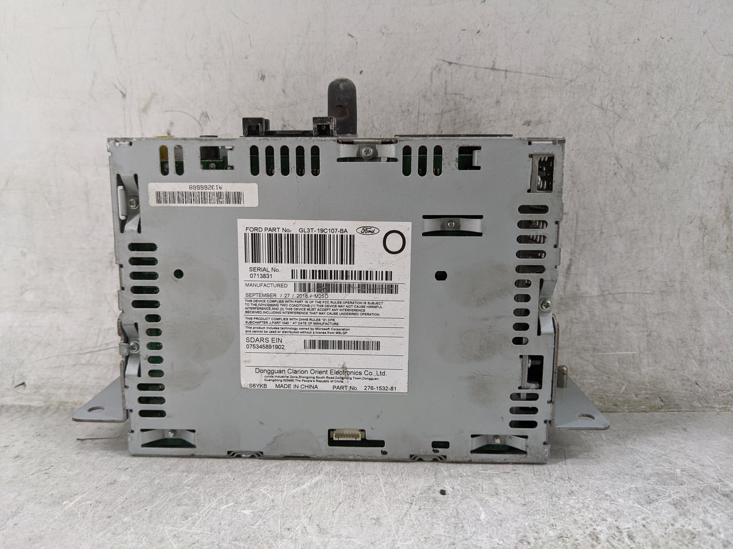 2016 Ford F-150 Radio AM FM Cd Player Receiver Replacement P/N:PU-3640P-C GL3T-19C107-BA Fits OEM Used Auto Parts - Oemuseda