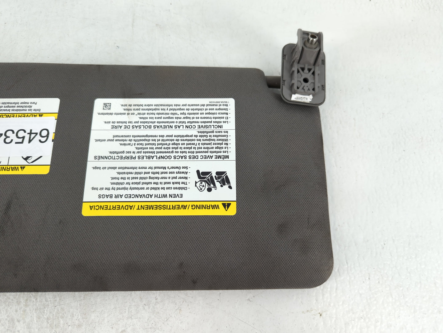 2015-2017 Ford F-150 Sun Visor Shade Replacement Passenger Right Mirror Fits Fits 2015 2016 2017 OEM Used Auto Parts - Oemus