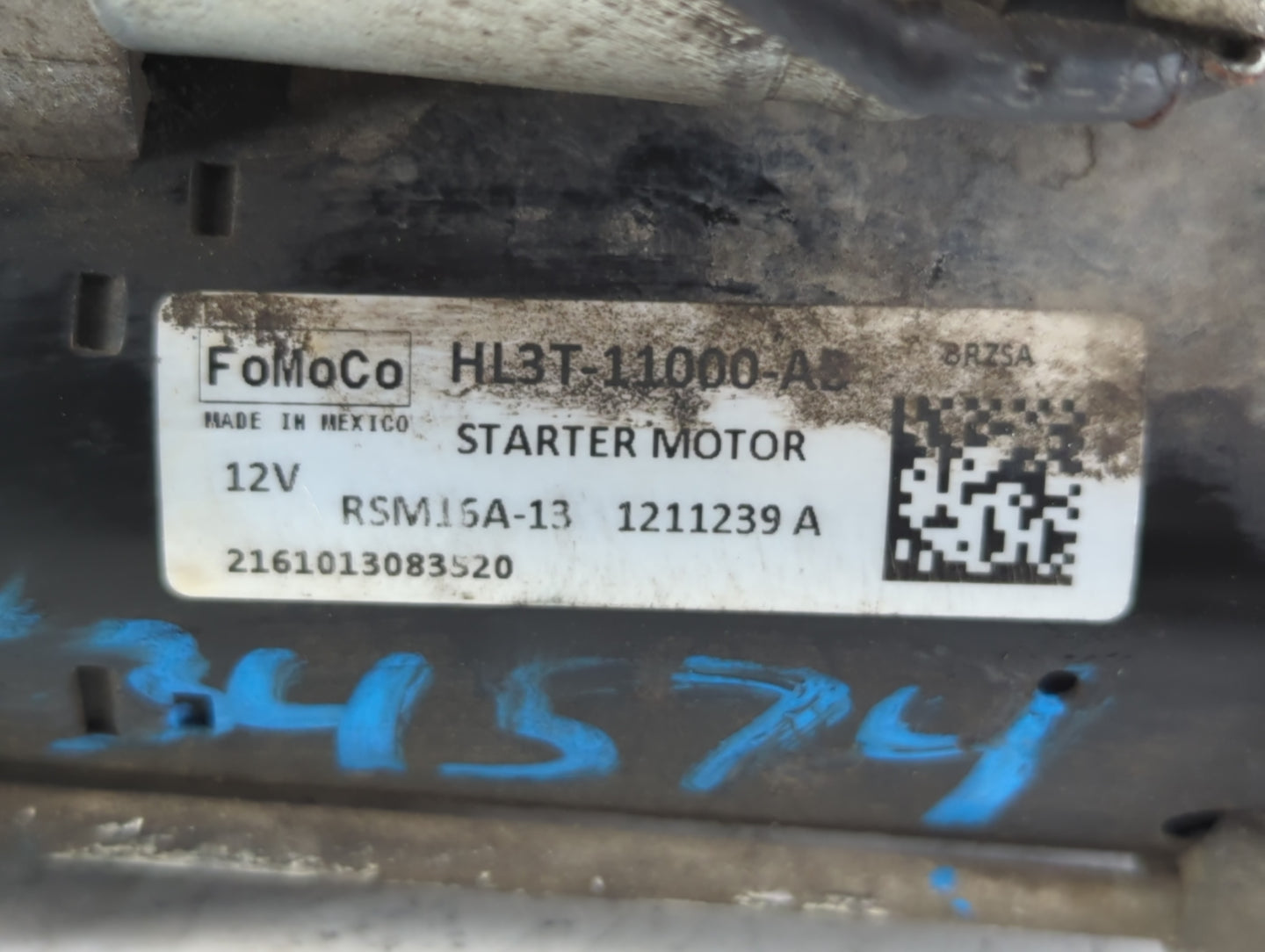 2017 Ford F-150 Car Starter Motor Solenoid OEM P/N:HL3T-11000-AB Fits OEM Used Auto Parts - Oemusedautoparts1.com