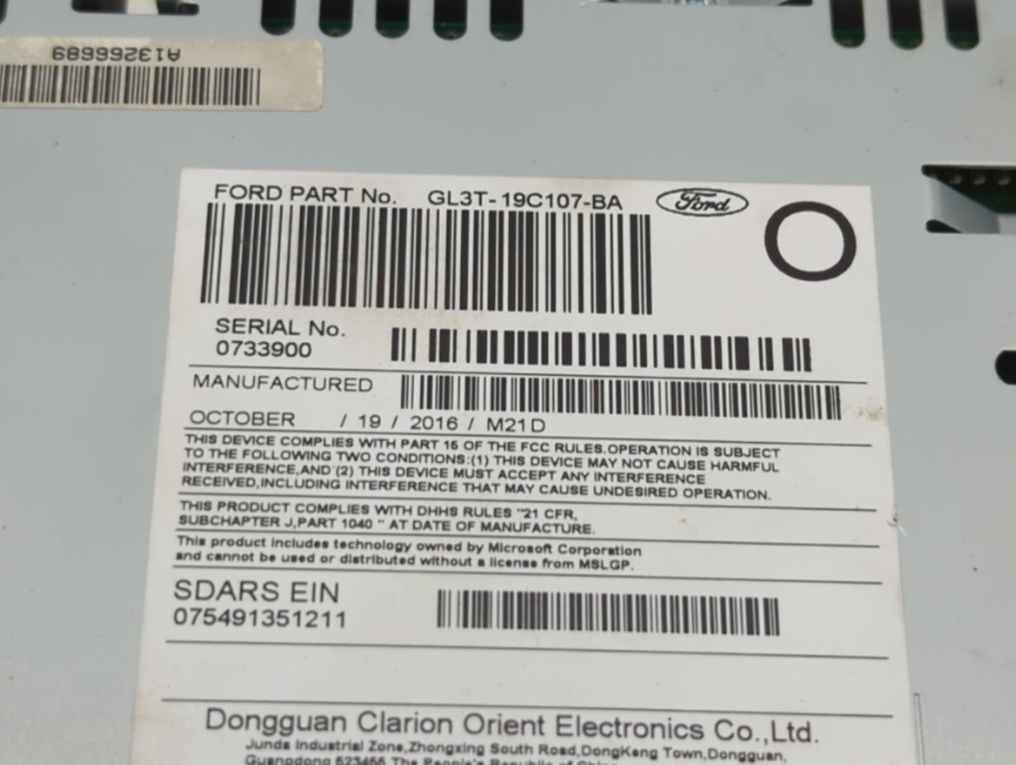 2017-2018 Ford F-150 Am Fm Cd Player Radio Receiver - Oemusedautoparts1.com