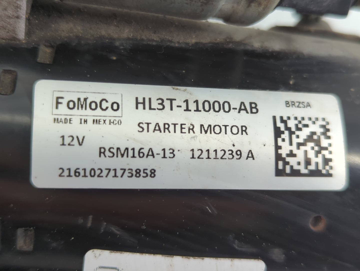2017 Ford F-150 Car Starter Motor Solenoid OEM P/N:HL3T-11000-AB Fits OEM Used Auto Parts - Oemusedautoparts1.com