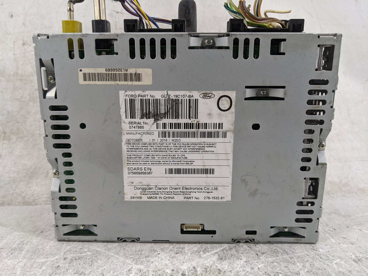 2017 Ford F150 Radio AM FM Cd Player Receiver Replacement P/N:GL3T-19C107-BA PU-3640P-C, 276-1532-81 Fits Fits 2016 2018 OEM