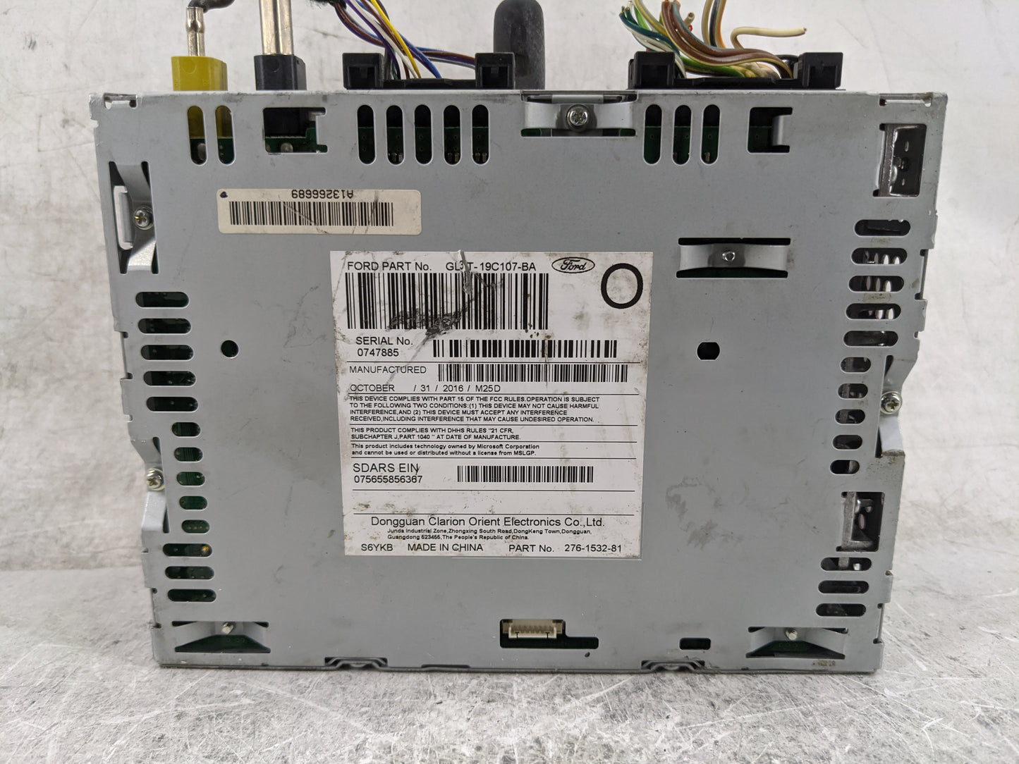 2017 Ford F150 Radio AM FM Cd Player Receiver Replacement P/N:GL3T-19C107-BA PU-3640P-C, 276-1532-81 Fits Fits 2016 2018 OEM