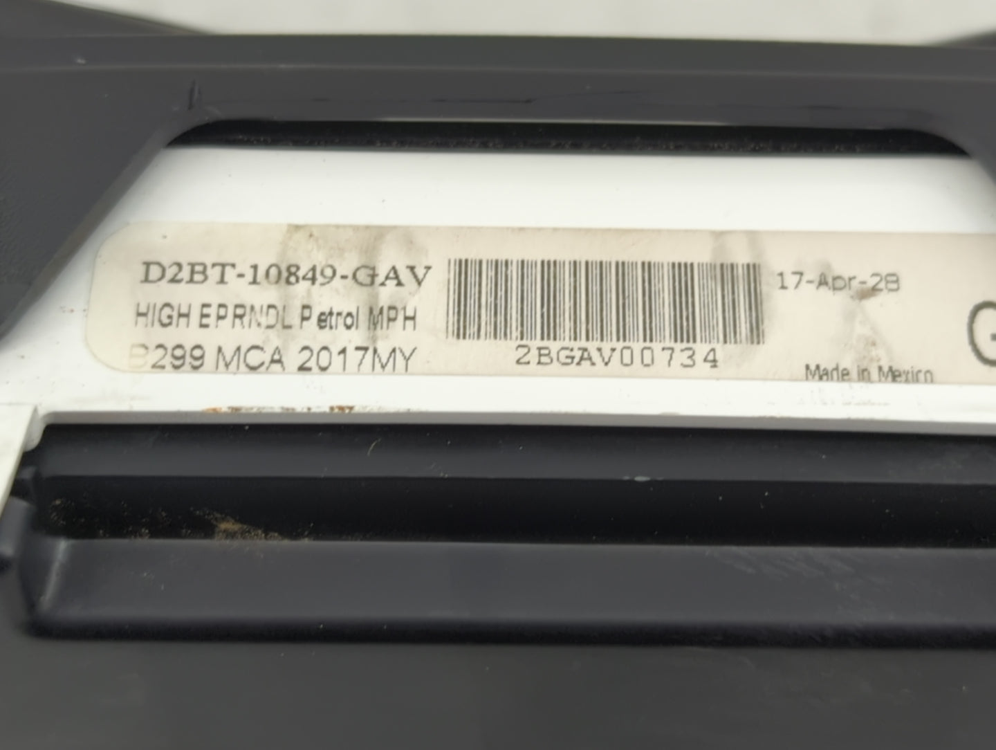 2017-2019 Ford Fiesta Instrument Cluster Speedometer Gauges P/N:D2BT-10849-GAV Fits Fits 2017 2018 2019 OEM Used Auto Parts 