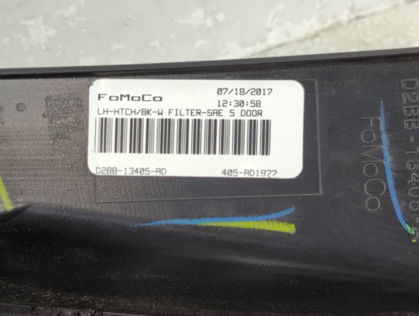 2014-2019 Ford Fiesta Tail Light Assembly Driver Left OEM P/N:D2BB-13405-AD Fits Fits 2014 2015 2016 2017 2018 2019 OEM Used