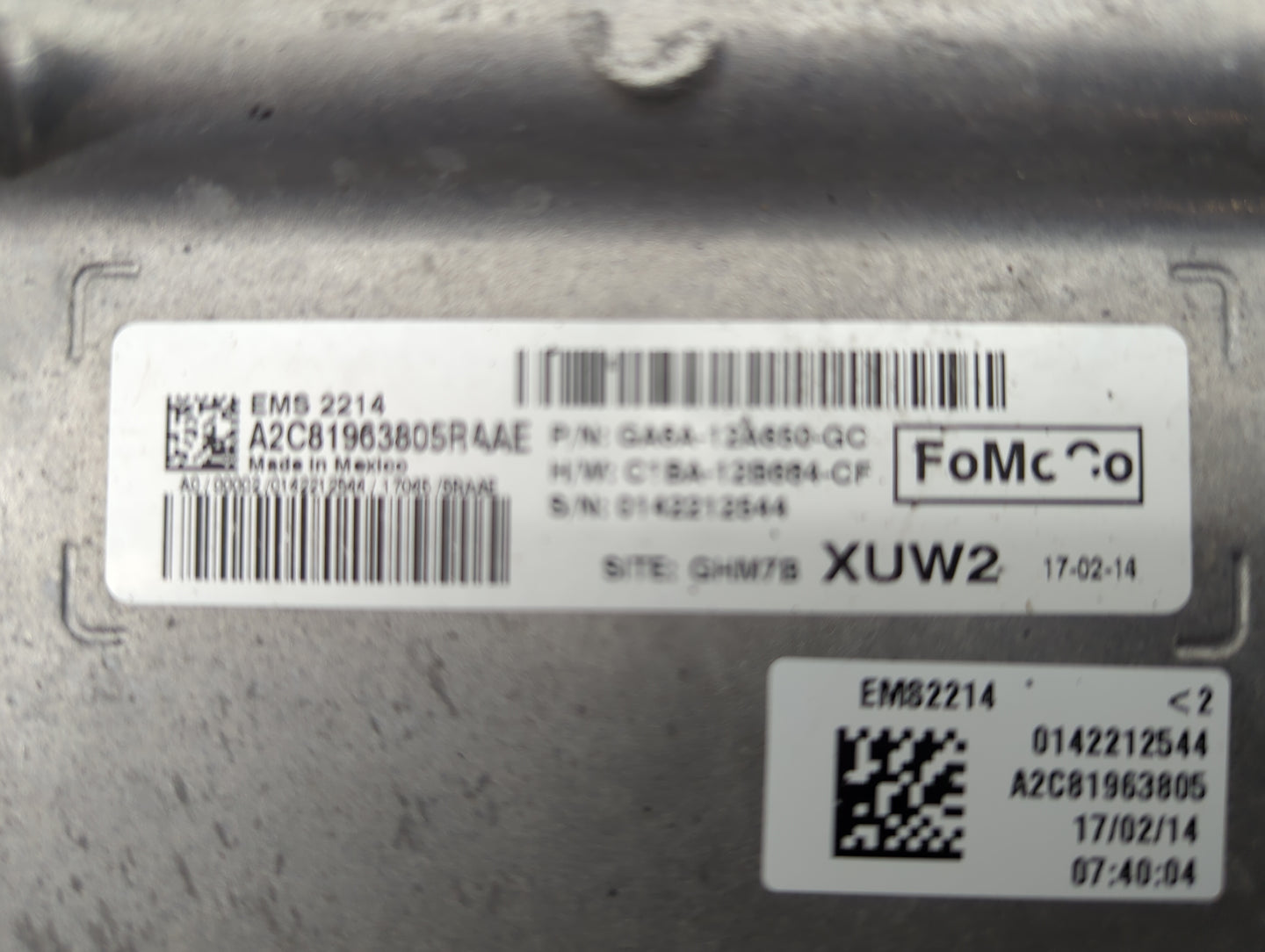 2015-2018 Ford Fiesta PCM Engine Control Computer ECU ECM PCU OEM P/N:A2C81963805R4AE GA6A-12A650-GC Fits Fits 2015 2016 201