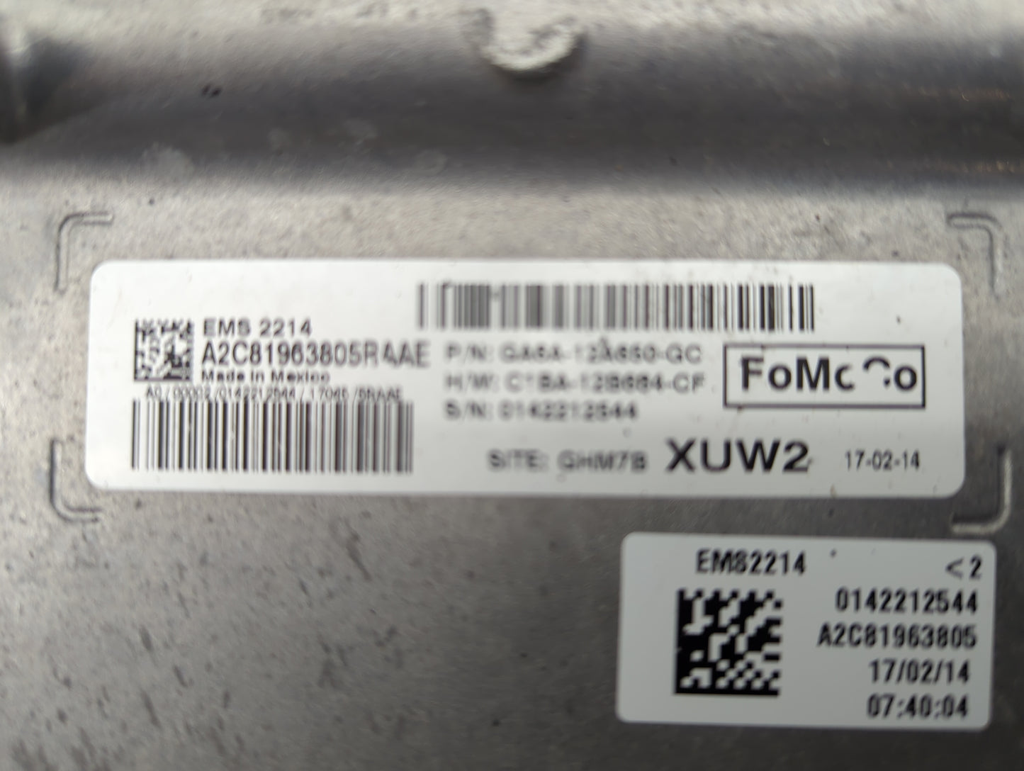 2015-2018 Ford Fiesta PCM Engine Control Computer ECU ECM PCU OEM P/N:A2C81963805R4AE GA6A-12A650-GC Fits Fits 2015 2016 201