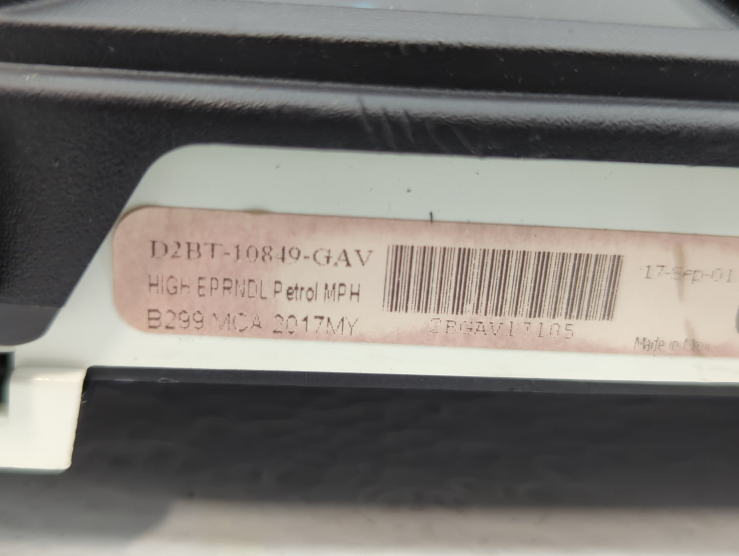 2017-2019 Ford Fiesta Instrument Cluster Speedometer Gauges P/N:D2BT-10849-GAV Fits Fits 2017 2018 2019 OEM Used Auto Parts 