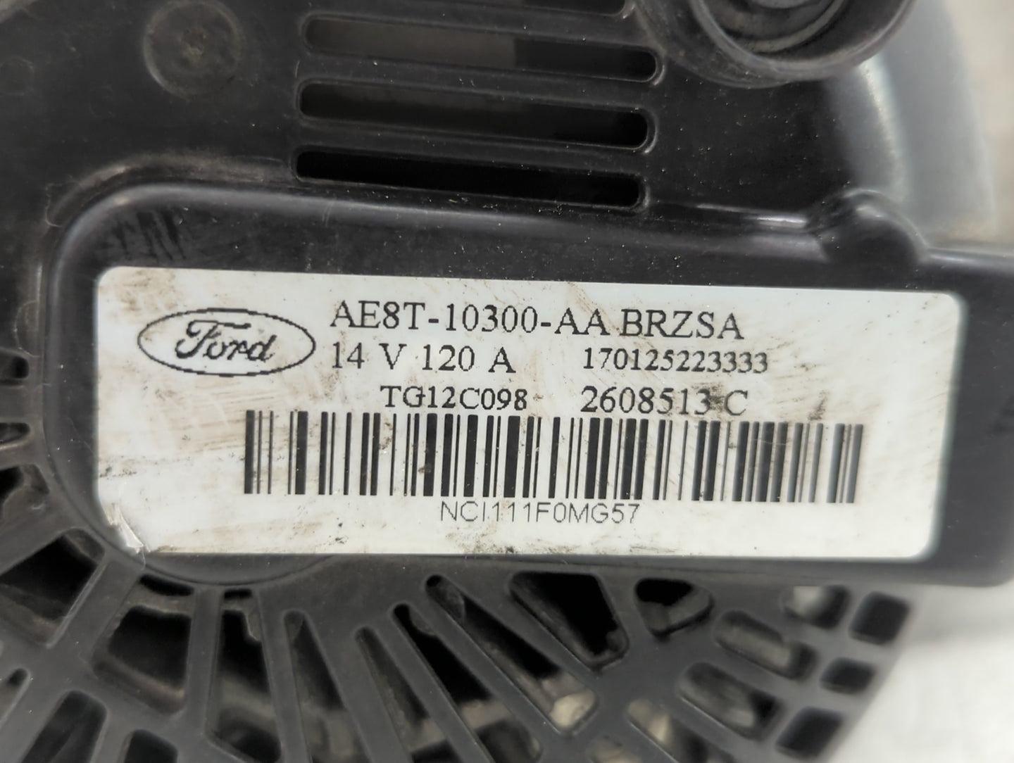 2011-2019 Ford Fiesta Alternator Replacement Generator Charging Assembly Engine OEM P/N:2608513 C AE8T-10300-AA Fits OEM Use