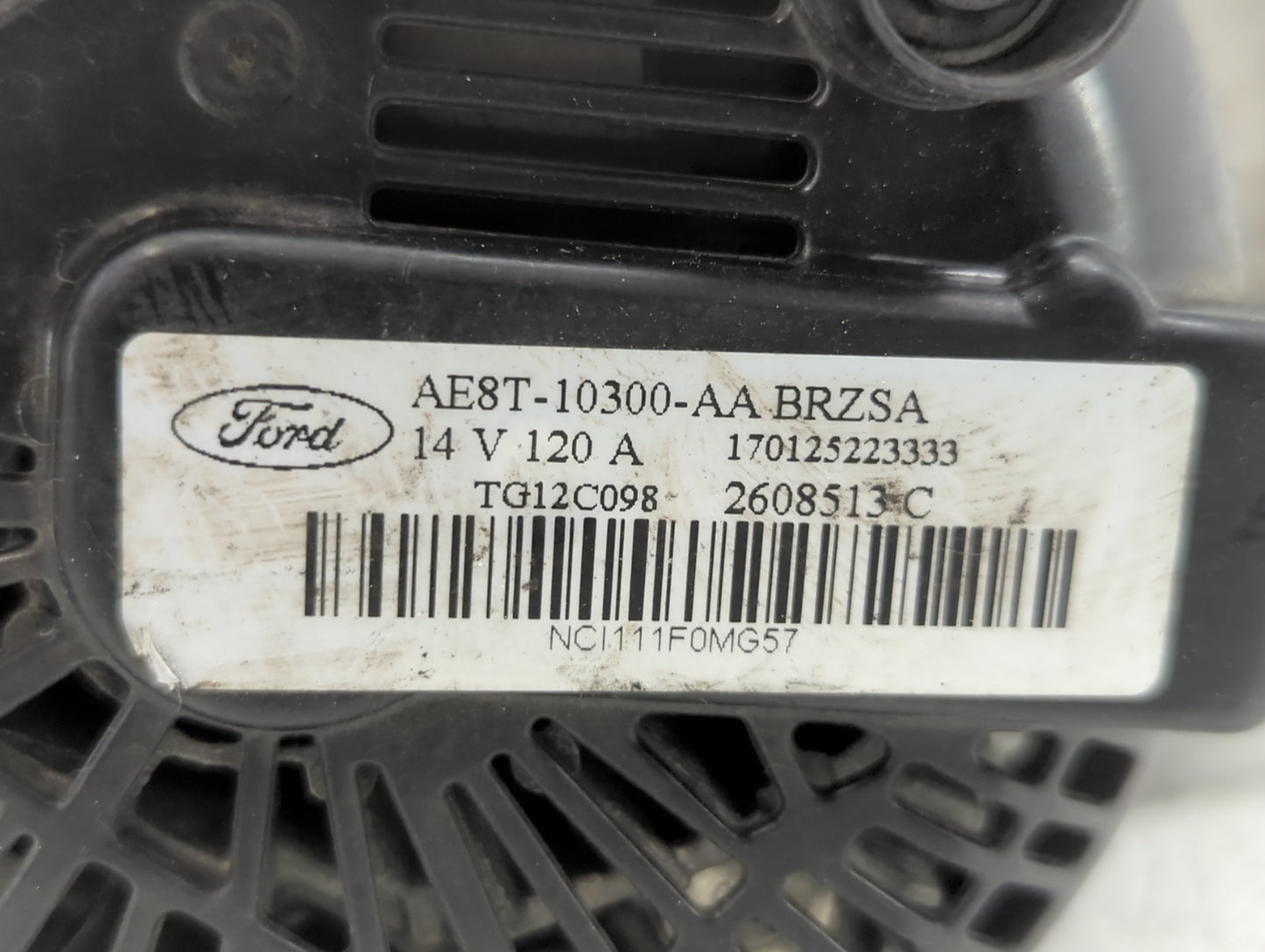 2011-2019 Ford Fiesta Alternator Replacement Generator Charging Assembly Engine OEM P/N:2608513 C AE8T-10300-AA Fits OEM Use