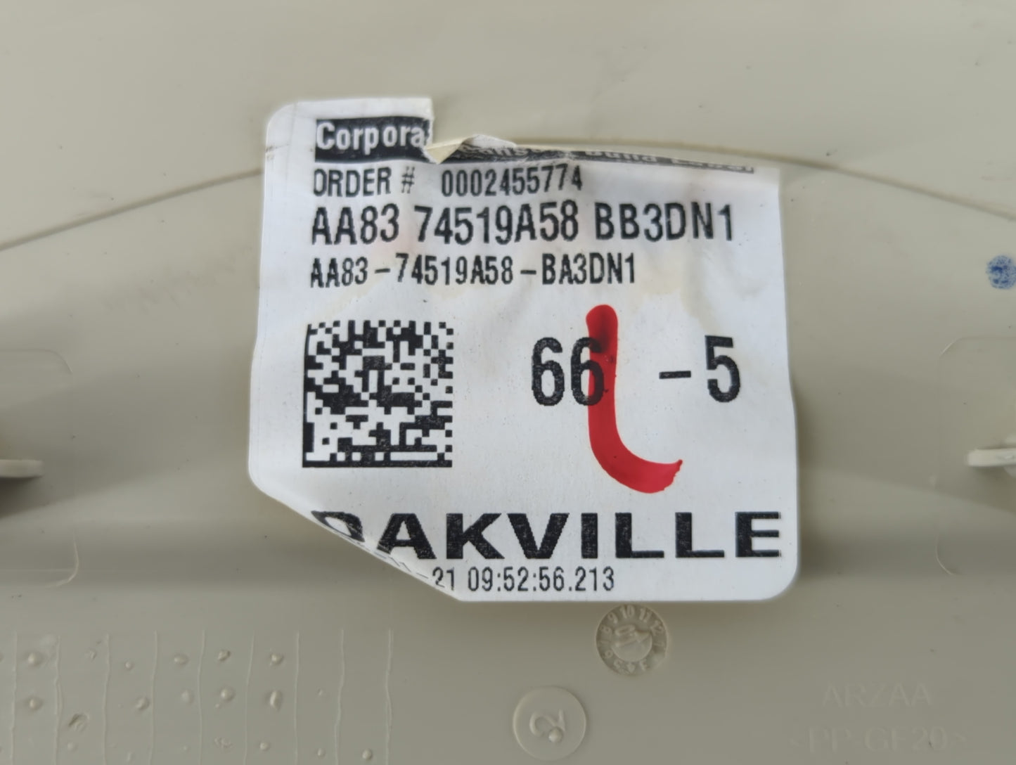 2017 Ford Flex Overhead Roof Console - Oemusedautoparts1.com