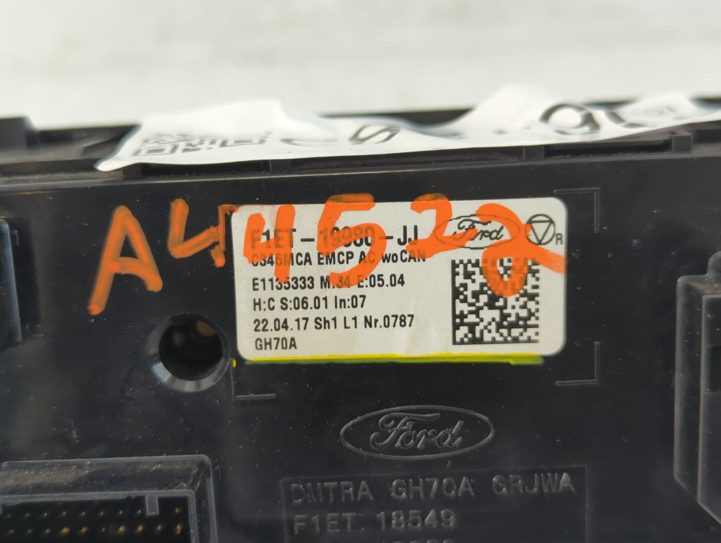 2015-2018 Ford Focus Climate Control Module Temperature AC/Heater Replacement P/N:F1ET-19980-JJ Fits Fits 2015 2016 2017 201