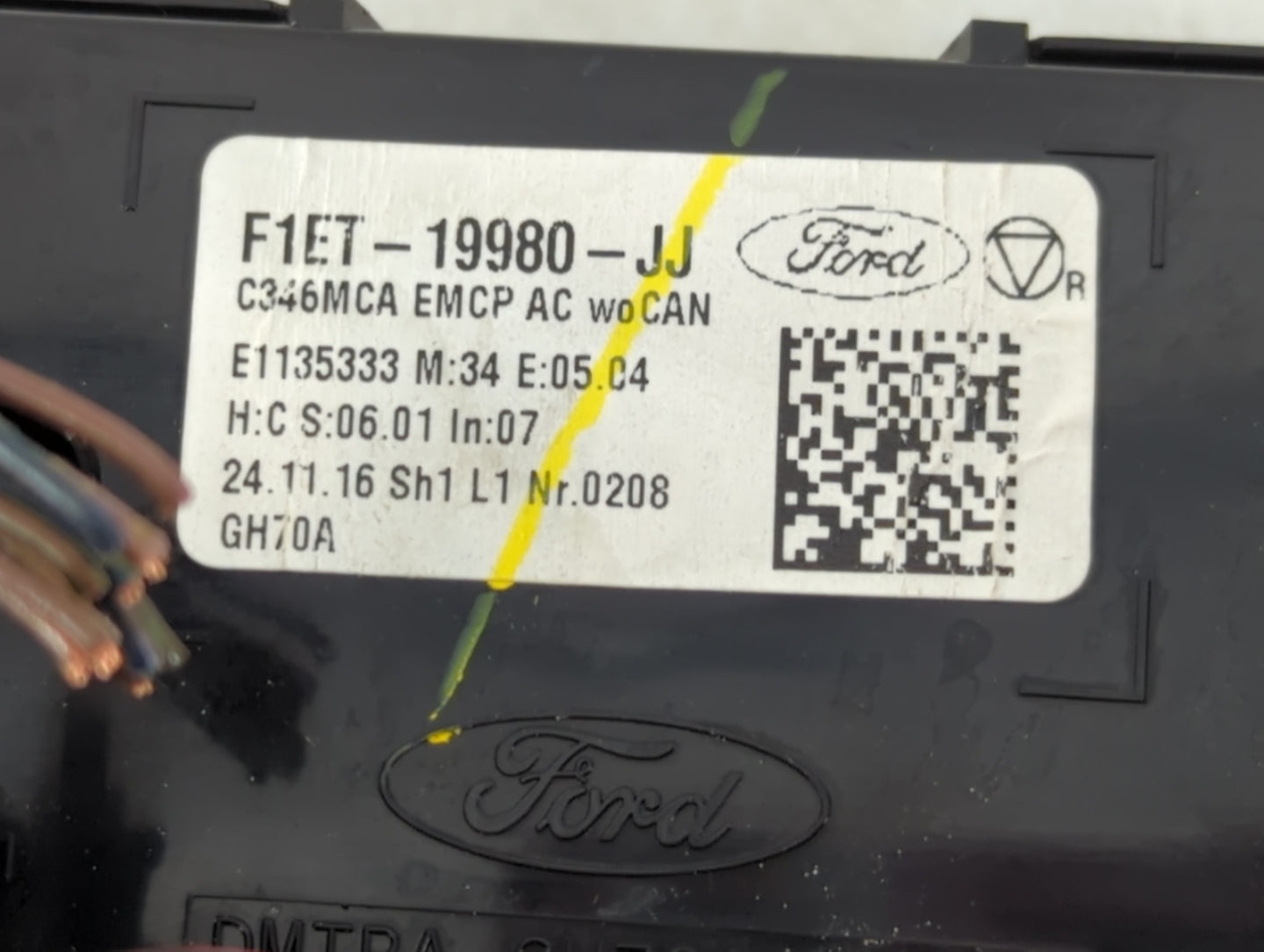 2015-2018 Ford Focus Climate Control Module Temperature AC/Heater Replacement P/N:F1ET-19980-JJ Fits Fits 2015 2016 2017 201