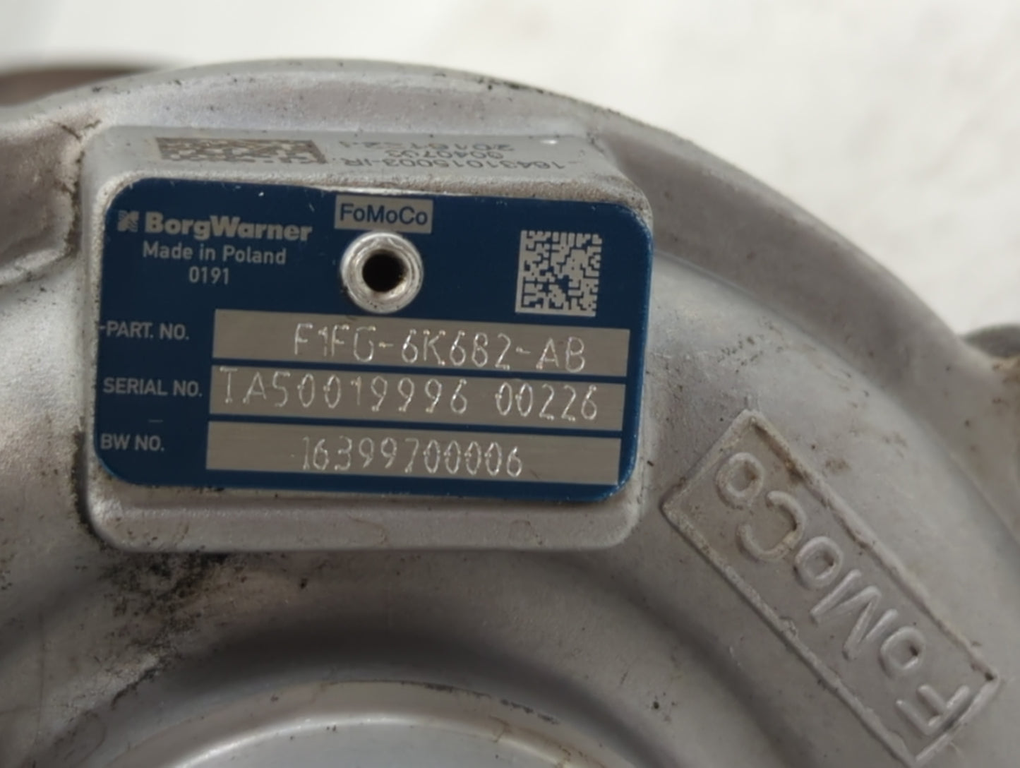 2015 Ford Focus Turbocharger Turbo Charger Super Charger Supercharger 1129995 - Oemusedautoparts1.com