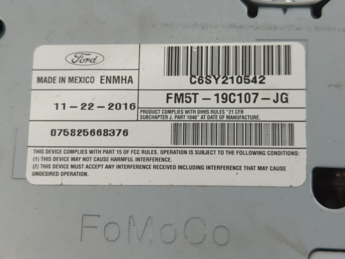 2017-2018 Ford Focus Radio AM FM Cd Player Receiver Replacement P/N:FM5T-19C107-JG Fits 2017 2018 OEM Used Auto Parts - Oemu