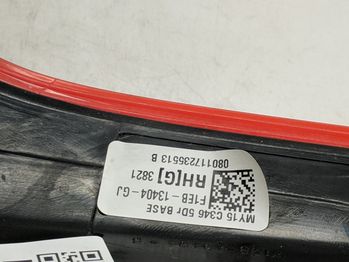2015-2018 Ford Focus Tail Light Assembly Passenger Right OEM P/N:F1EB-13404-GJ Fits Fits 2015 2016 2017 2018 OEM Used Auto P