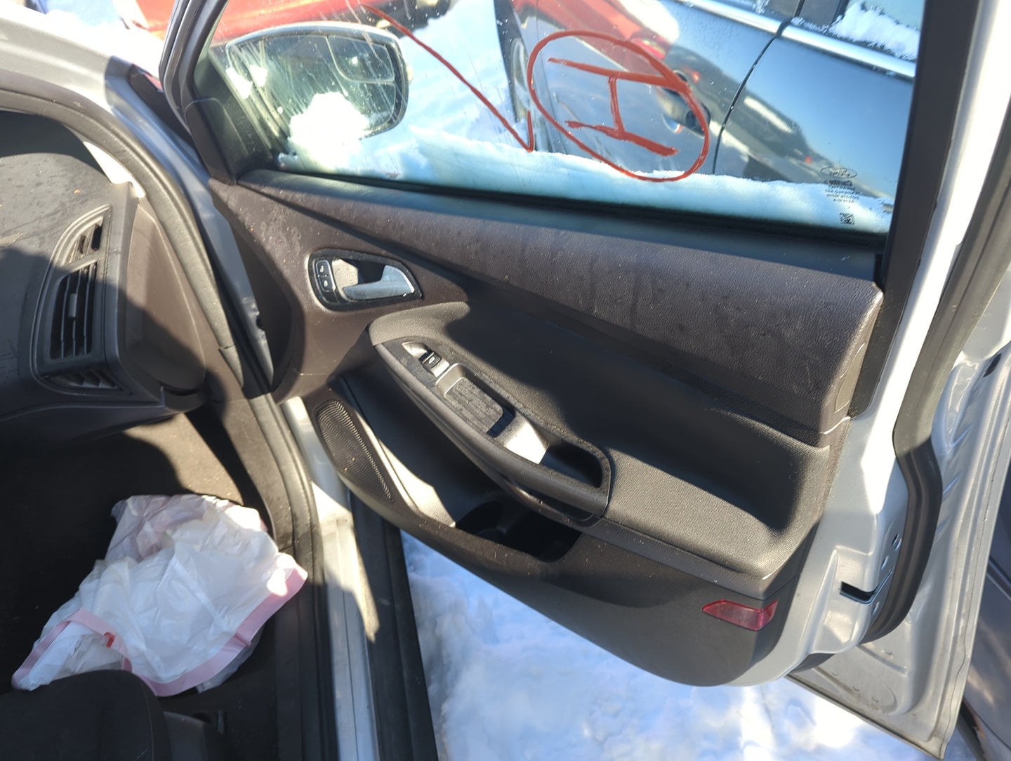 2017 Ford Focus Front Right Passenger Interior Door Panel Trim - Oemusedautoparts1.com