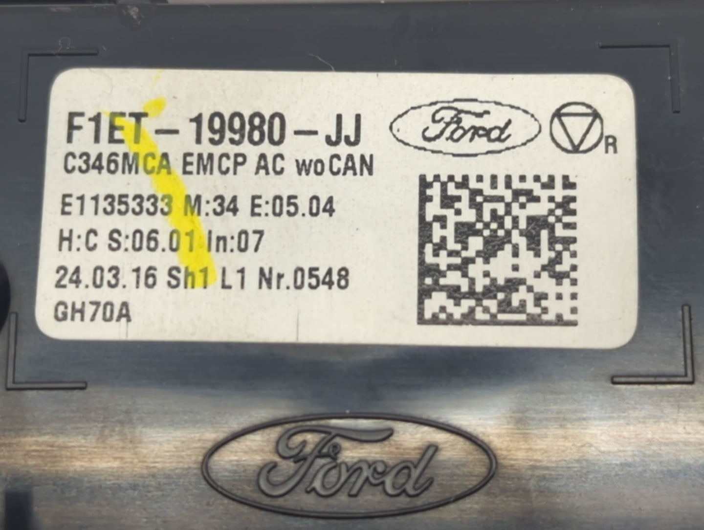 2015-2018 Ford Focus Climate Control Module Temperature AC/Heater Replacement P/N:F1ET-19980-JJ Fits Fits 2015 2016 2017 201