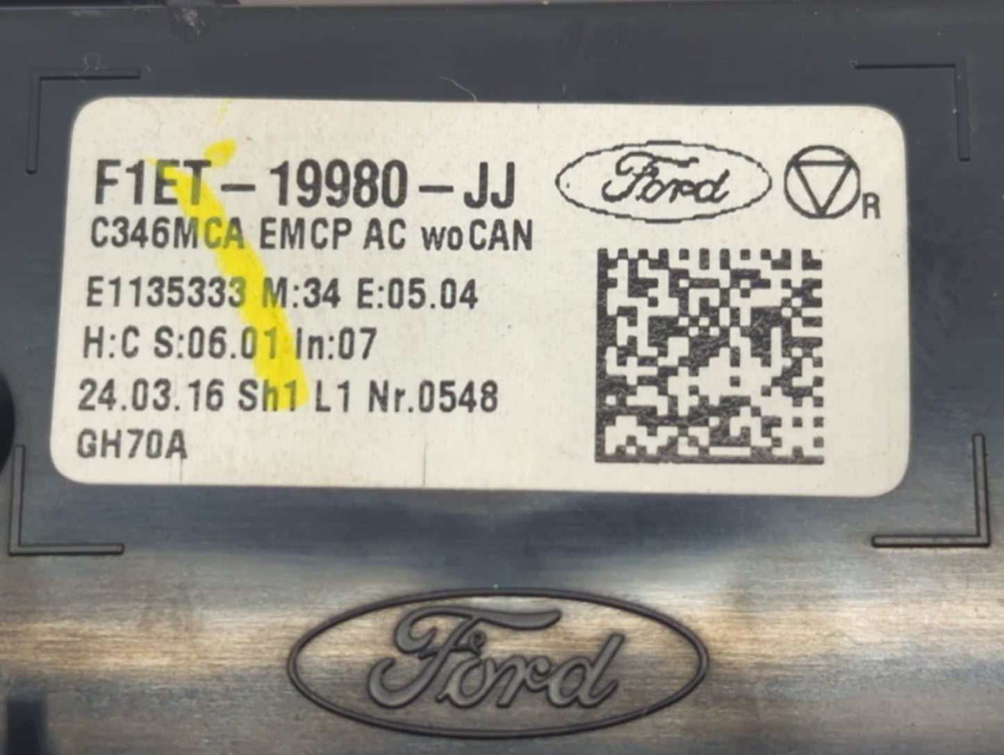 2015-2018 Ford Focus Climate Control Module Temperature AC/Heater Replacement P/N:F1ET-19980-JJ Fits Fits 2015 2016 2017 201