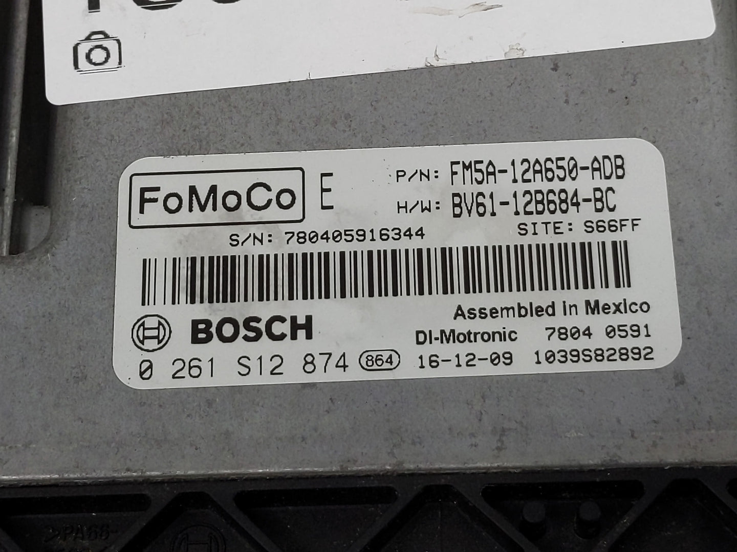 2013-2018 Ford Focus PCM Engine Control Computer ECU ECM PCU OEM P/N:FM5A-12A650-ADB 0 261 S12 874 Fits OEM Used Auto Parts 