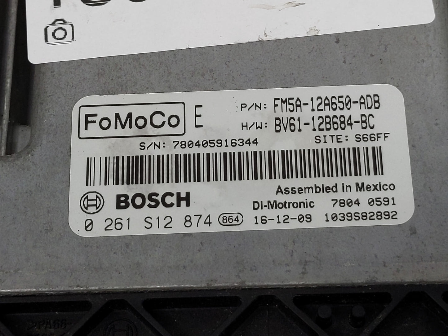 2013-2018 Ford Focus PCM Engine Control Computer ECU ECM PCU OEM P/N:FM5A-12A650-ADB 0 261 S12 874 Fits OEM Used Auto Parts 