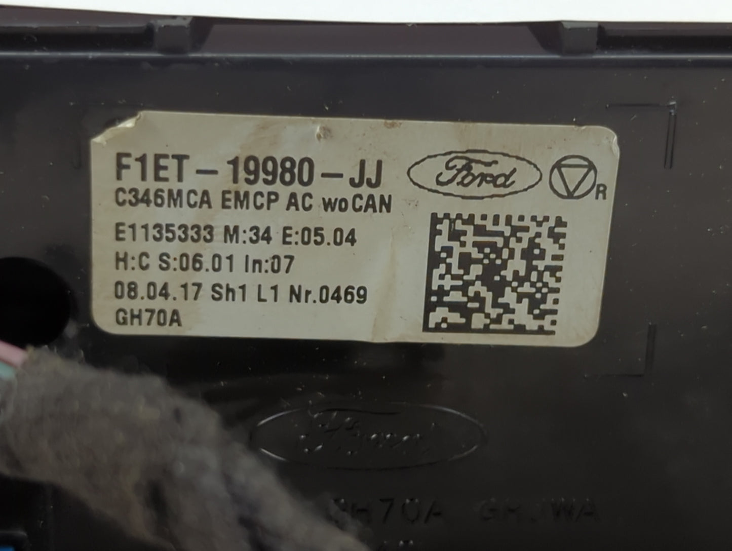 2015-2018 Ford Focus Climate Control Module Temperature AC/Heater Replacement P/N:F1ET-19980-JJ Fits Fits 2015 2016 2017 201
