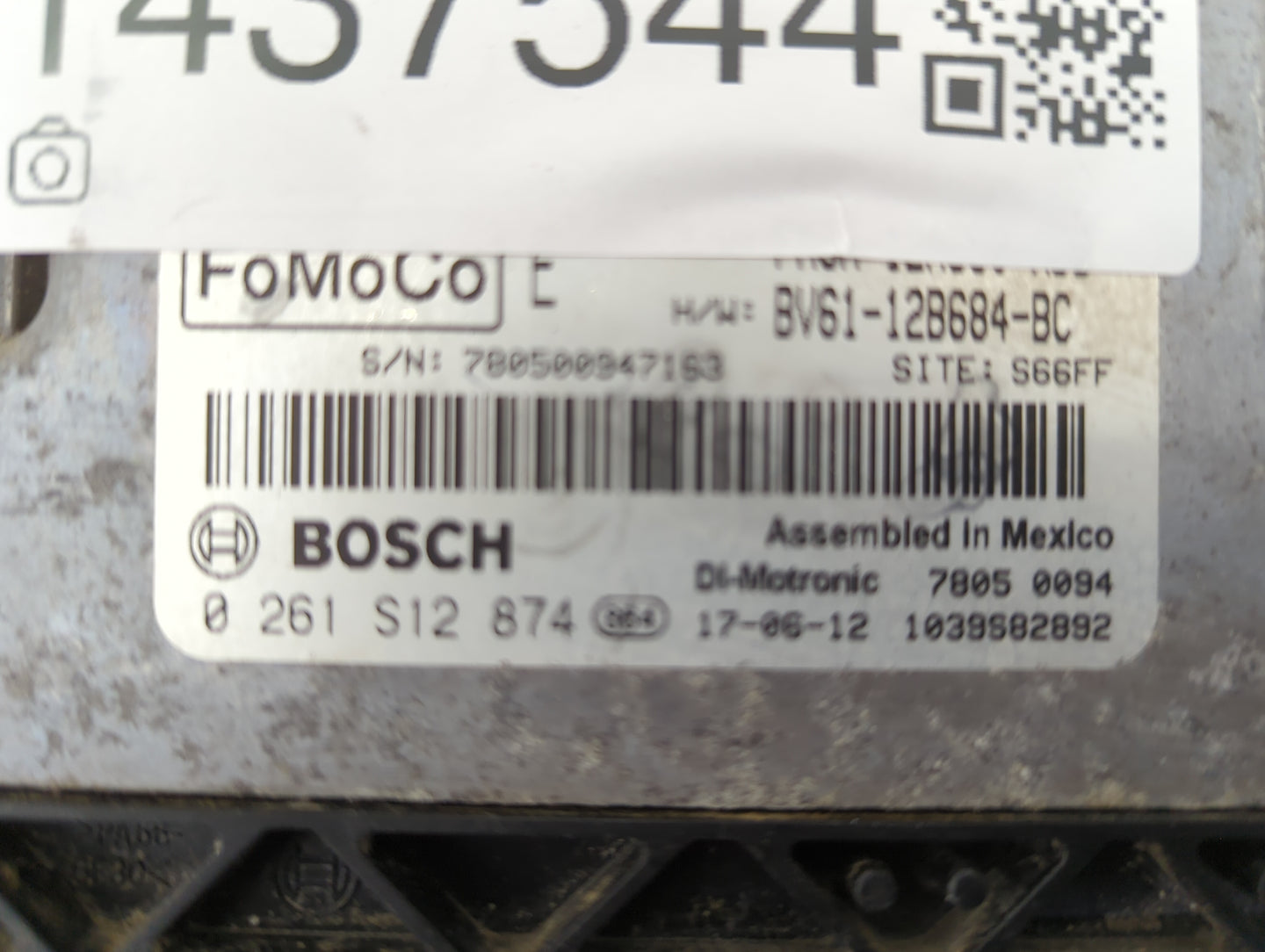 2013-2018 Ford Focus PCM Engine Control Computer ECU ECM PCU OEM P/N:BV61-12B684-BC 0261S12874 Fits OEM Used Auto Parts - Oe