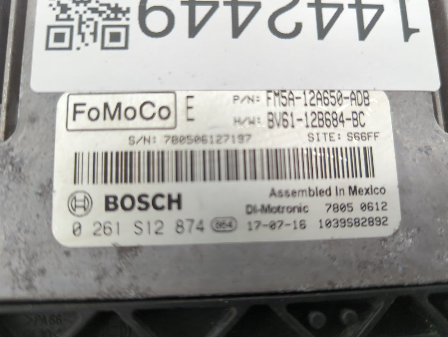 2013-2018 Ford Focus PCM Engine Control Computer ECU ECM PCU OEM P/N:FM5A-12A650-ADB BV61-12B684-BC Fits OEM Used Auto Parts