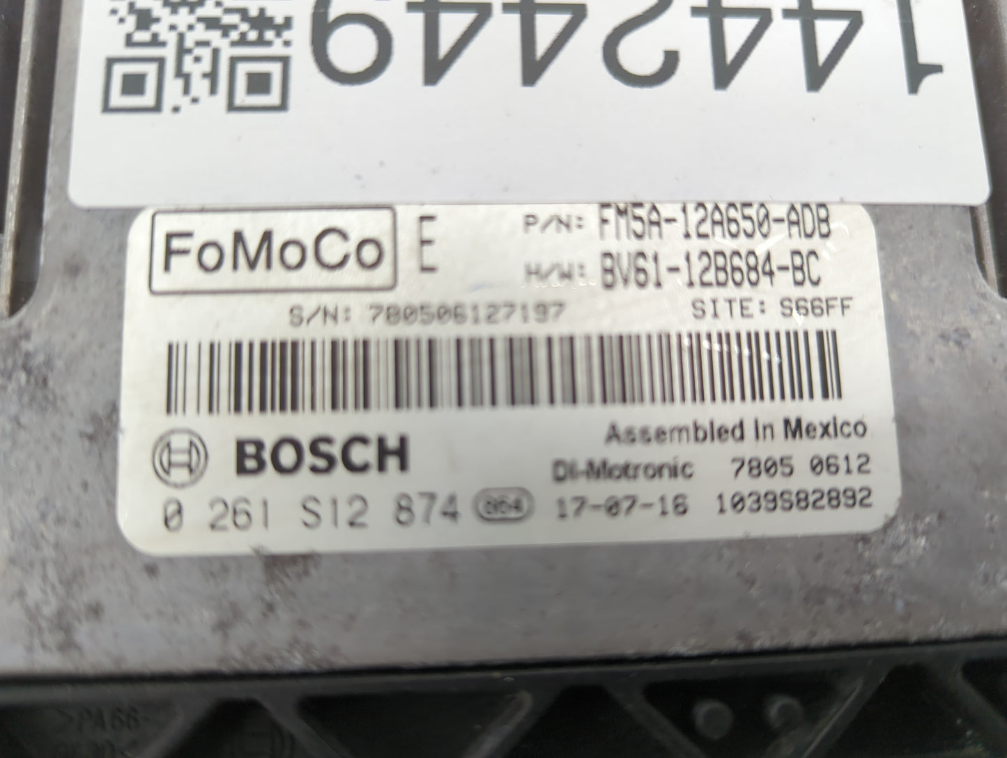 2013-2018 Ford Focus PCM Engine Control Computer ECU ECM PCU OEM P/N:FM5A-12A650-ADB BV61-12B684-BC Fits OEM Used Auto Parts
